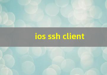 ios ssh client